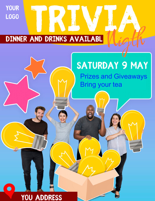 TRIVIA Flyer (US-Letter) template