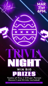 Trivia Easter Game Night Historia de Instagram template