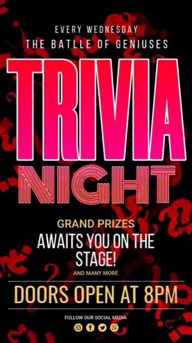 Trivia Event Background Trivia Event Template | PosterMyWall
