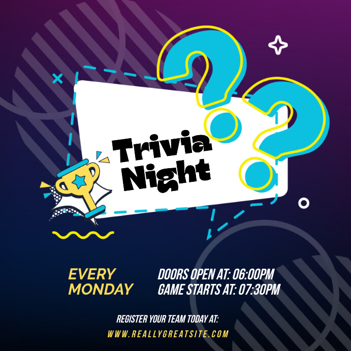 Trivia Facts Template | PosterMyWall