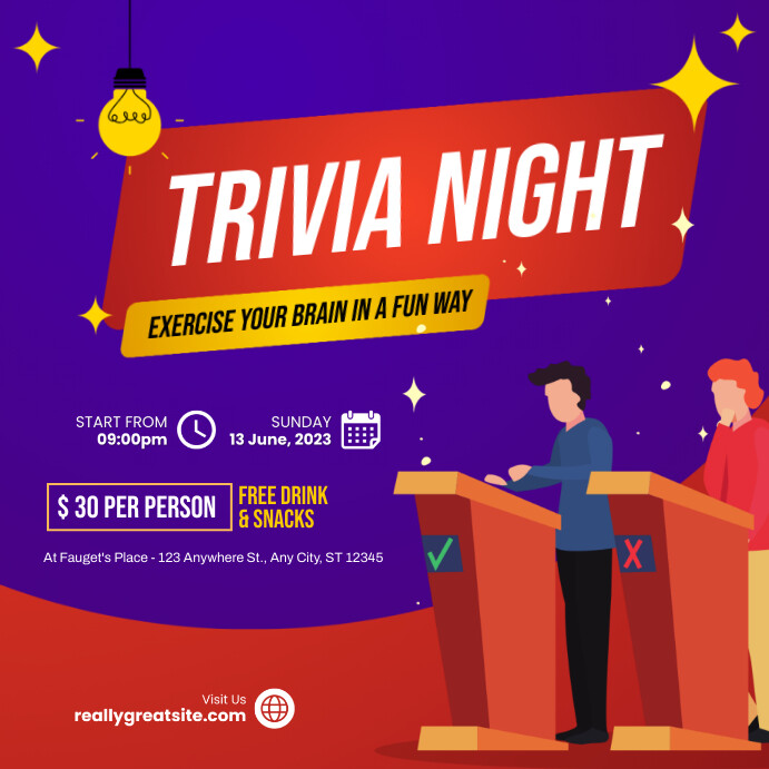 Trivia Facts Templat | PosterMyWall