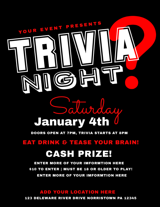TRIVIA Template PosterMyWall