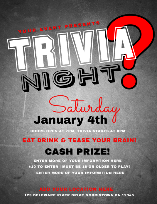 TRIVIA Template | PosterMyWall