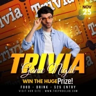 Trivia Game Night Video Instagram Post template