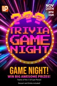 Trivia Game Poster template