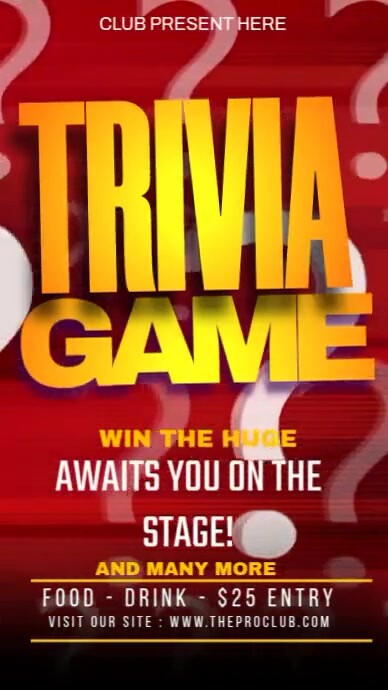 Trivia Game Video Template | PosterMyWall