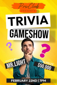 Trivia GameShow Ads Poster template