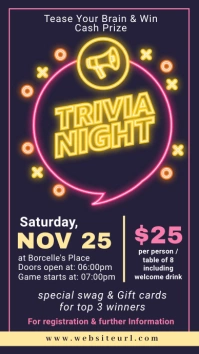 Trivia night, trivia ,event Instagram Story template