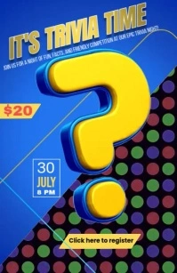 trivia night ad Tabloid template