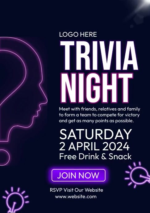 Trivia Night Ads Template | PosterMyWall
