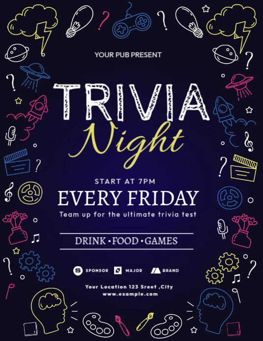 Trivia Night Ads Template | PosterMyWall