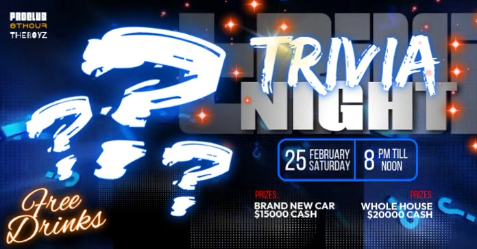Trivia Night Banner Template | PosterMyWall