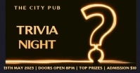 Trivia Night Bar Pub Event Video Ad Facebook Shared Image template