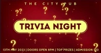 Trivia Night Bar Pub Event Video Ad Immagine condivisa di Facebook template