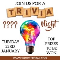 Trivia Night Bub Bar Quiz Contest -Instagram Post Template