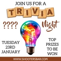Trivia Night Bub Bar Quiz Contest -Instagram Post Template