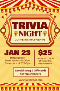 Trivia Night Competition of Genius Tumblr Graphic template