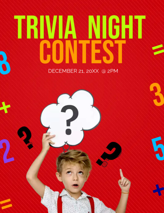 Trivia Contast Trivia Night Contest | PosterMyWall