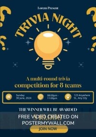 Trivia Contast Trivia Night Contest Template | PosterMyWall