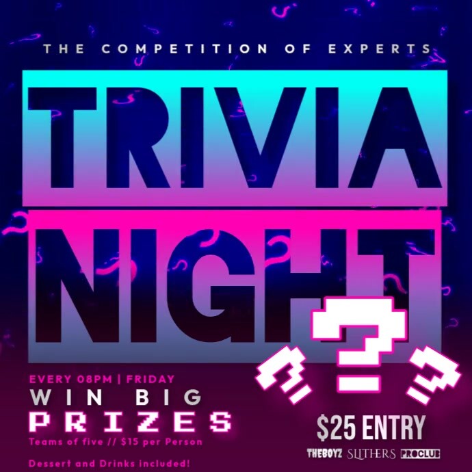 Trivia Night Contest Template | PosterMyWall