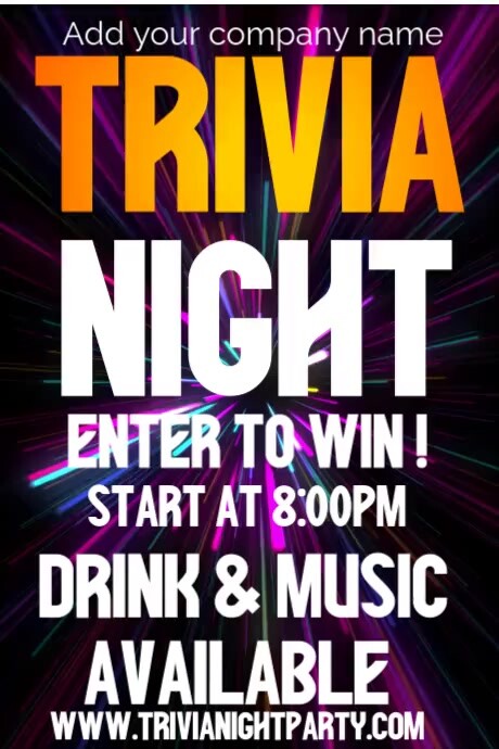 Copy of trivia Night | PosterMyWall