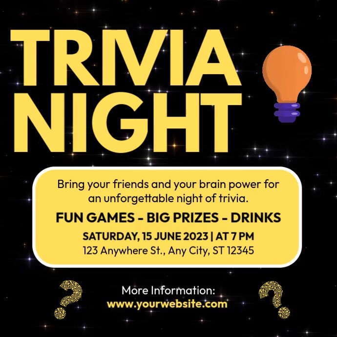 Trivia Night Template | PosterMyWall