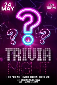 Trivia Night Poster template