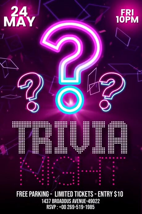 Trivia Night Template | PosterMyWall