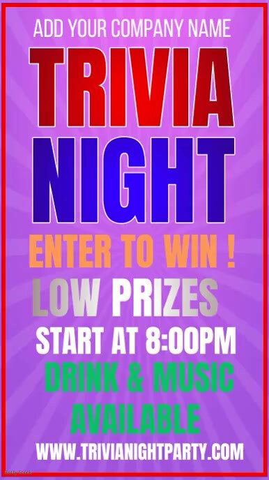 Trivia Night Template PosterMyWall