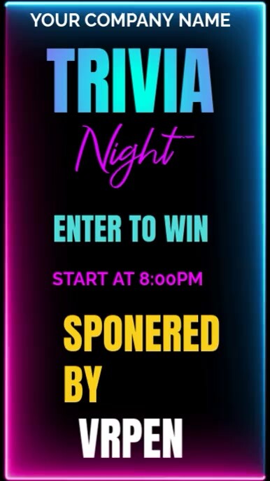 TRIVIA Night Instagram Reel template