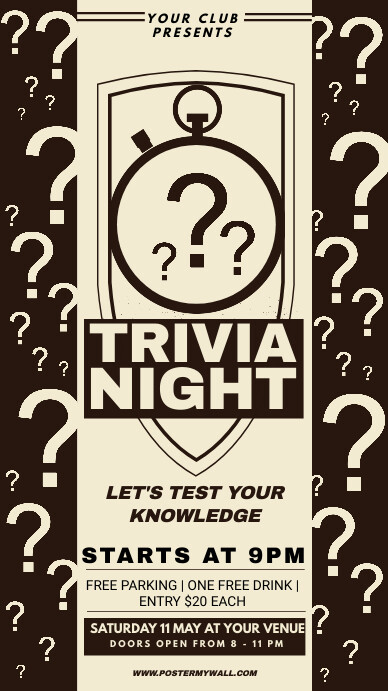 Trivia Night Template PosterMyWall