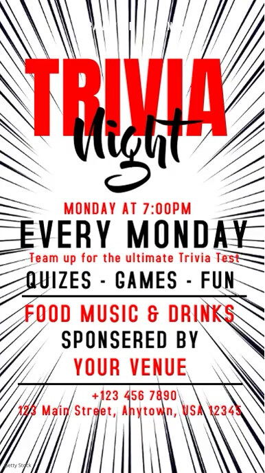 Trivia Night Template PosterMyWall