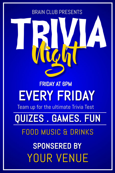 Trivia Night Template PosterMyWall