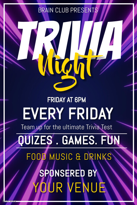 Trivia Night Template PosterMyWall