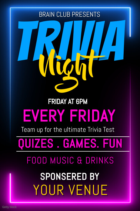 Trivia Night Template PosterMyWall