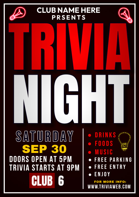 trivia night Template | PosterMyWall