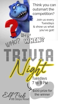trivia night design template Digitale display (9:16)