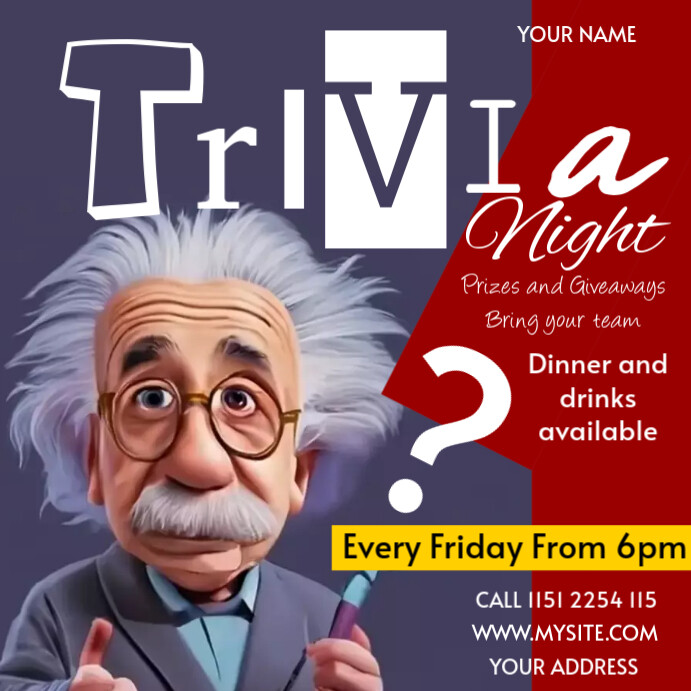 TRIVIA NIGHT Template | PosterMyWall