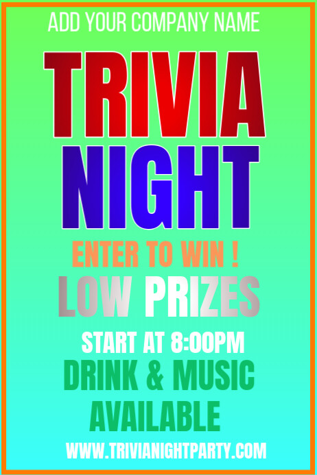trivia Night Template | PosterMyWall