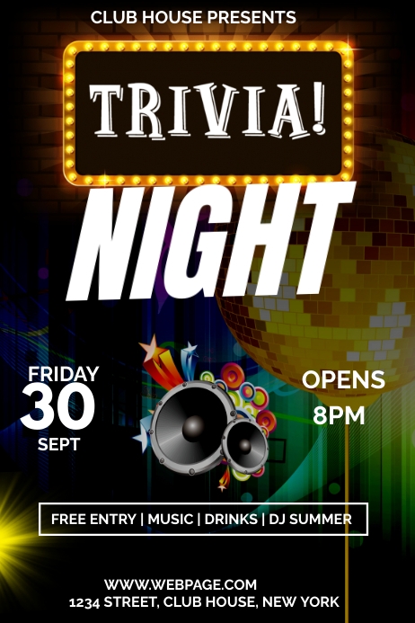 Trivia Night Template PosterMyWall