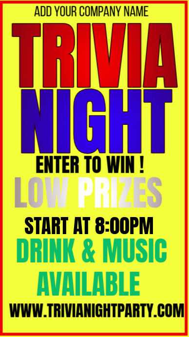 Trivia Night Template PosterMyWall
