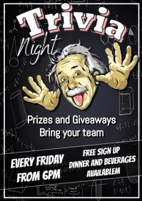 Trivia And Raffles TRIVIA NIGHT Raffle Poster Template | PosterMyWall