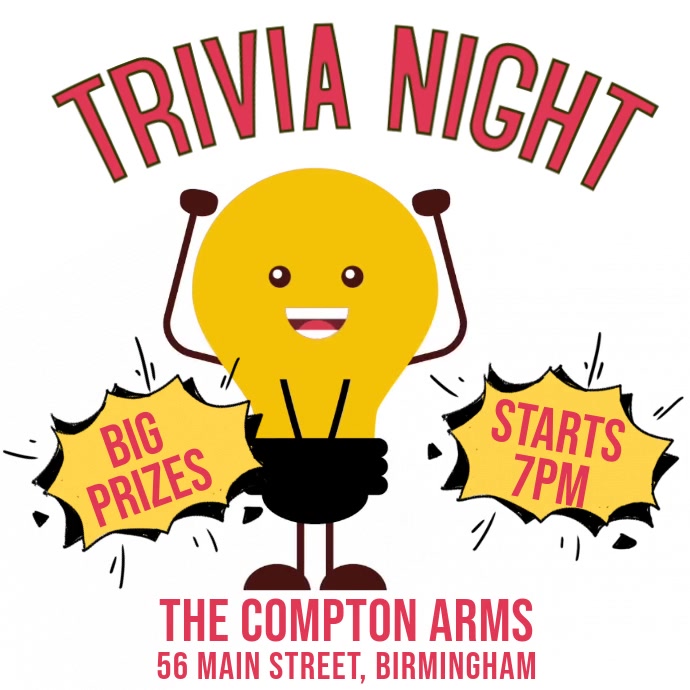 Trivia Night Digital Template PosterMyWall