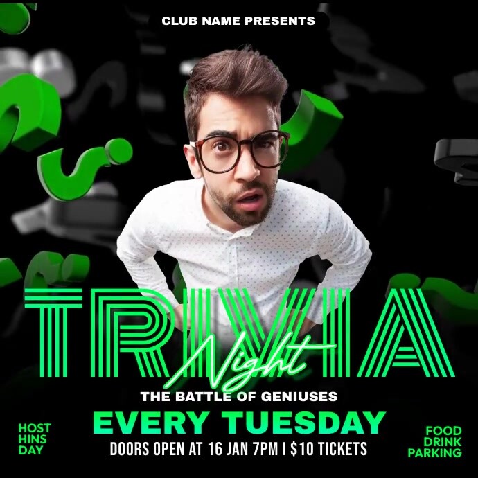Trivia Event Background Trivia Night Event Template | PosterMyWall