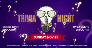 Trivia Night Facebook Cover Video Ikhava Yomcimbi WeFacebook template