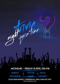 Trivia Night Flyer A6 template