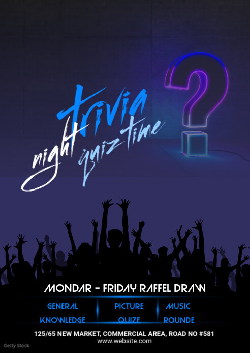 Trivia Question Flyer Trivia Night Flyer Template | PosterMyWall