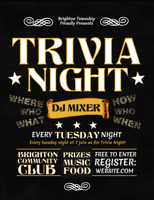 Free Trivia Night Flyer Template Professional Business Template Free Trivia Night Flyer Template Professional Business Template