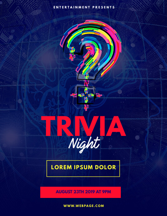 Free Trivia Night Flyer Template