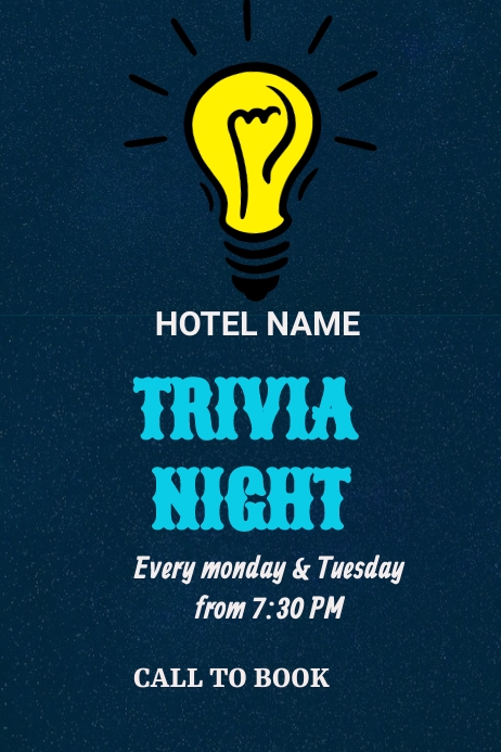 trivia night flyer template Poster